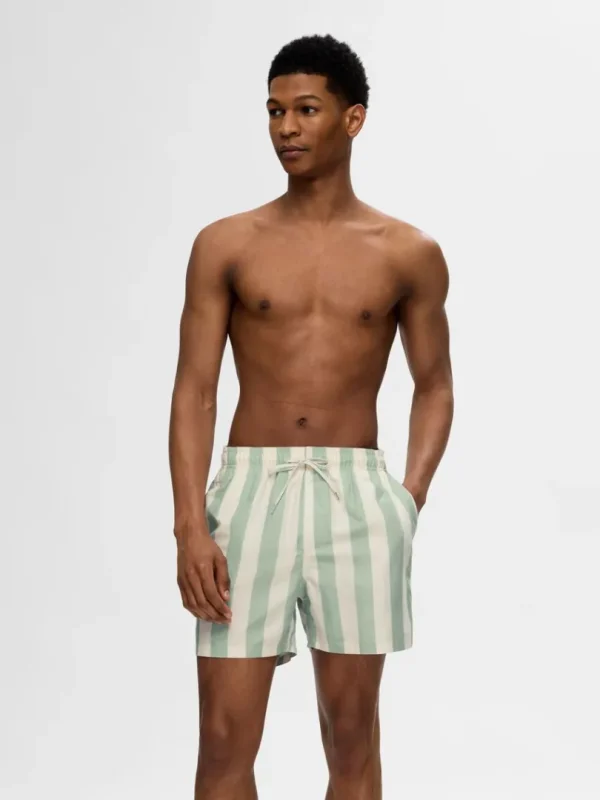 Shorts>SELECTED PRINTEDE BADESHORTS Green