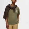 T-shirts>SELECTED PRINTET BOMULD T-SHIRT Green