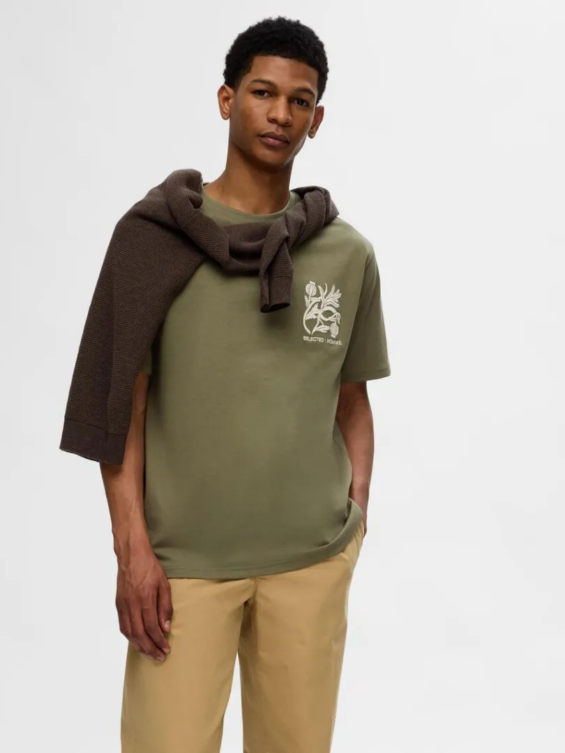 printet_bomuld_tshirt_0-1.webp T-shirts>SELECTED PRINTET BOMULD T-SHIRT Green