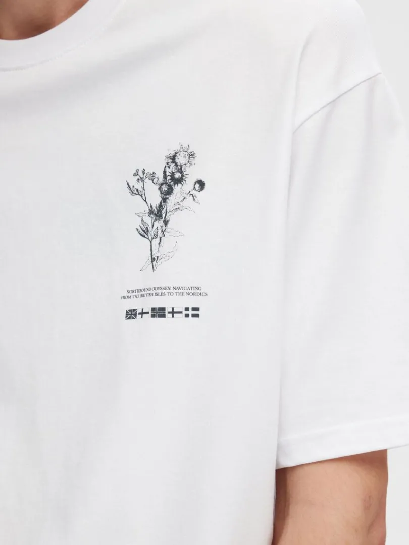 printet_bomuld_tshirt_3-3.webp T-shirts>SELECTED PRINTET BOMULD T-SHIRT White