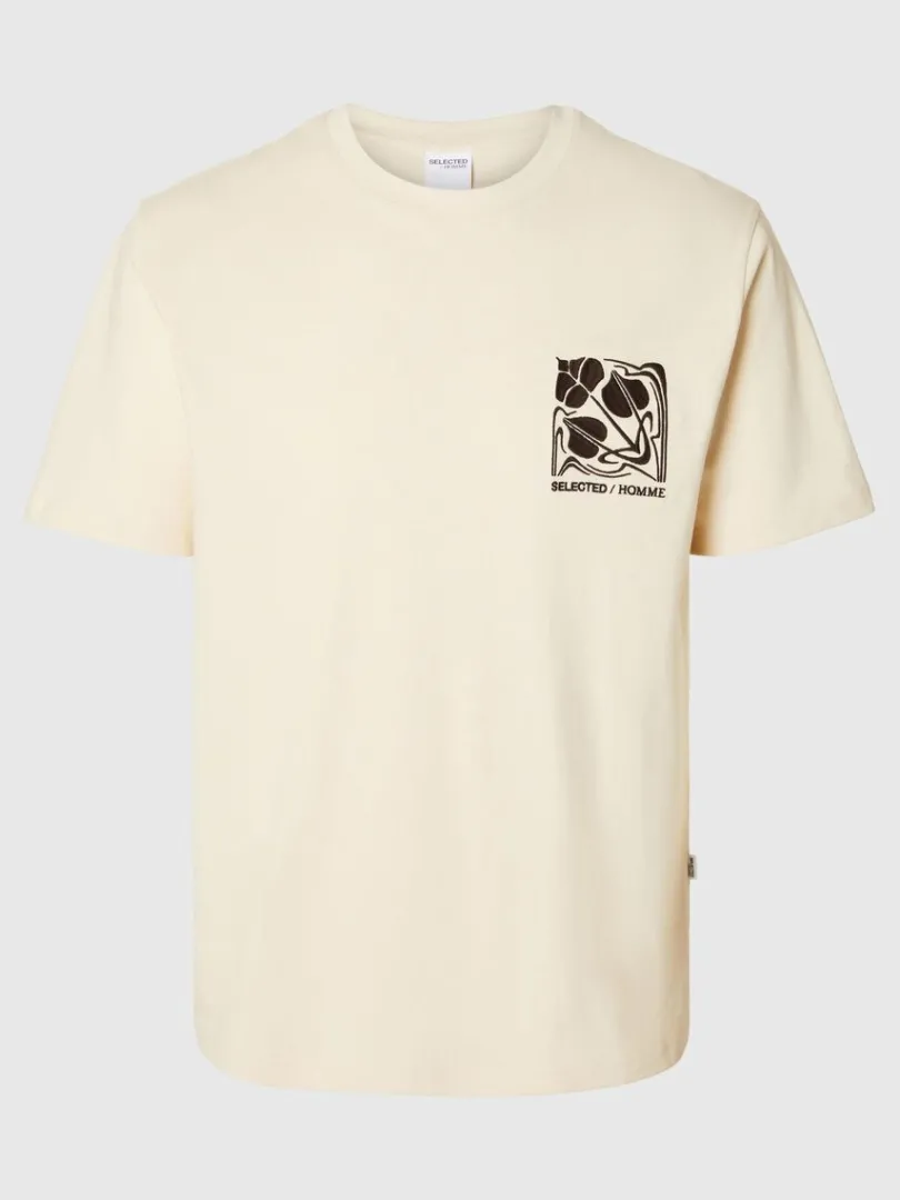 printet_bomuld_tshirt_5.webp T-shirts>SELECTED PRINTET BOMULD T-SHIRT Beige