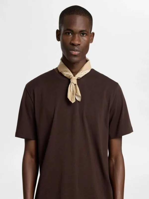 Accessories>SELECTED PRINTET HALSTØRKLÆDE Beige