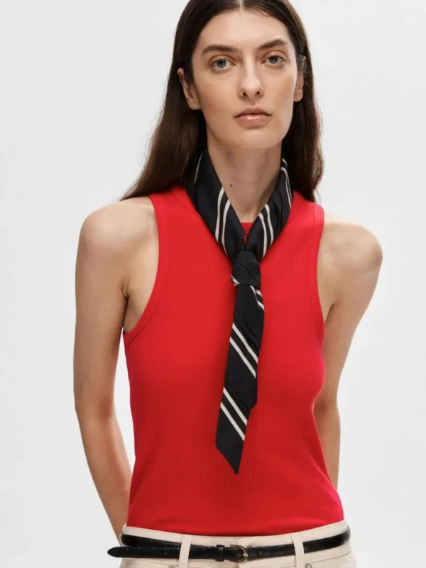 Accessories>SELECTED PRINTET HALSTØRKLÆDE Black