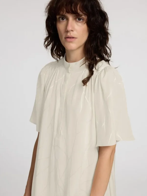 Kjoler>SELECTED PRINTET KORT KJOLE Beige