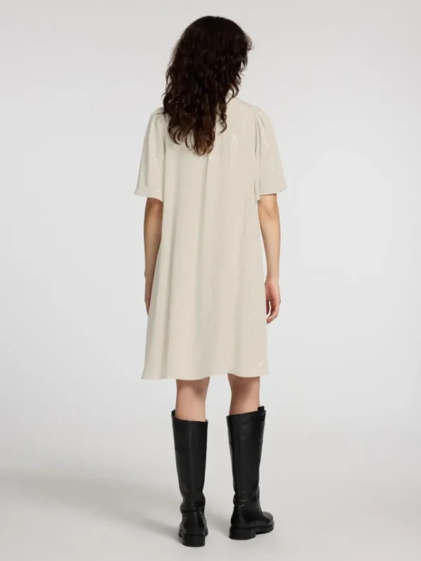 Kjoler>SELECTED PRINTET KORT KJOLE Beige