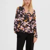 Toppe Og Bluser>SELECTED PRINTET LANGÆRMET BLUSE Coloured