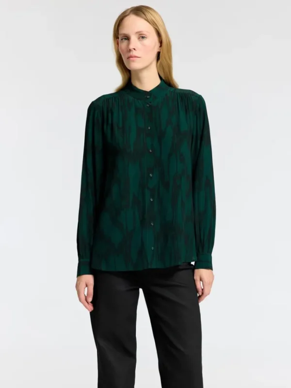 Skjorter>SELECTED PRINTET LANGÆRMET SKJORTE Green
