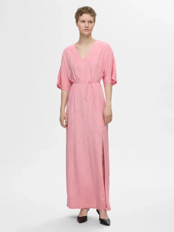 Kjoler>SELECTED PRINTET MAXIKJOLE Pink