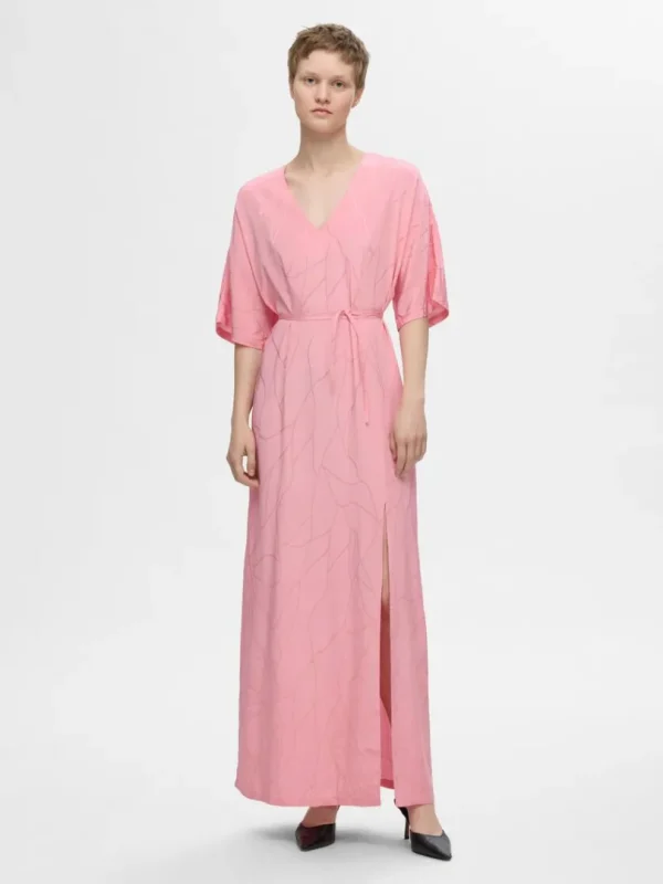 Kjoler>SELECTED PRINTET MAXIKJOLE Pink