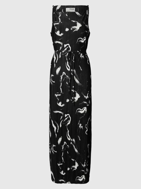 Kjoler>SELECTED PRINTET MAXIKJOLE Black