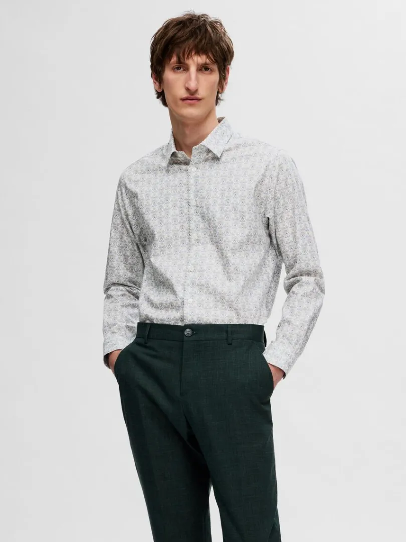 printet_slim_fit_skjorte_0.webp Skjorter>SELECTED PRINTET SLIM FIT SKJORTE Coloured