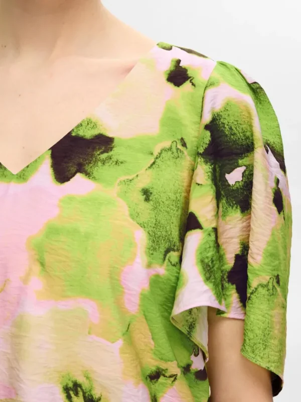 Toppe Og Bluser>SELECTED PRINTET TOP MED V-HALS Coloured