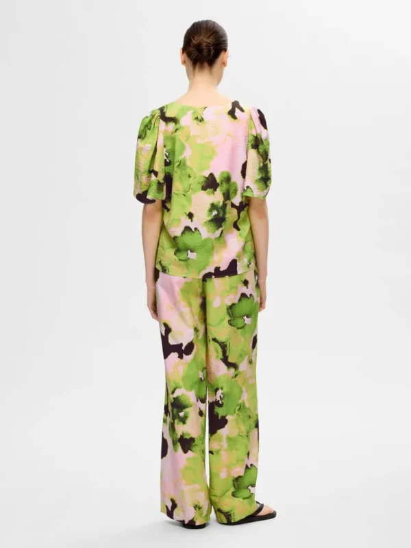 Toppe Og Bluser>SELECTED PRINTET TOP MED V-HALS Coloured