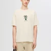 T-shirts>SELECTED PRINTET T-SHIRT Beige