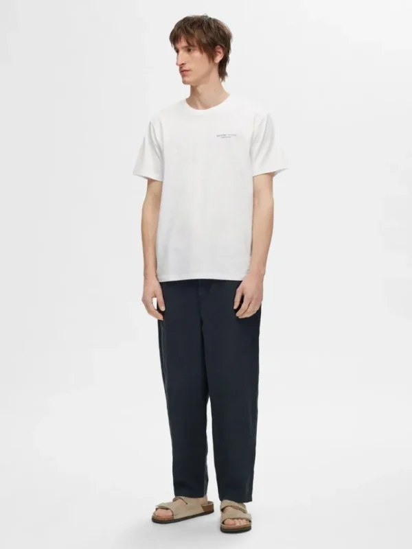 T-shirts>SELECTED PRINTET T-SHIRT White