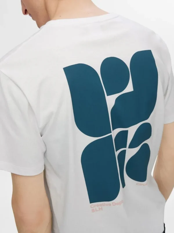 T-shirts>SELECTED PRINTET T-SHIRT White