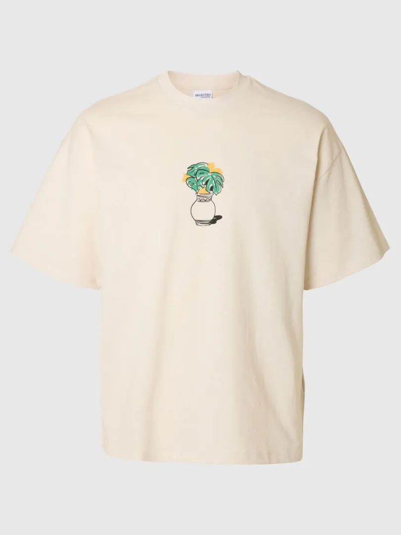 printet_tshirt_5-2.webp T-shirts>SELECTED PRINTET T-SHIRT Beige