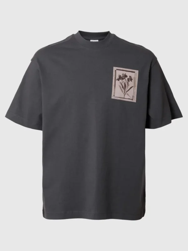 T-shirts>SELECTED PRINTET T-SHIRT MED RUND HALS Grey