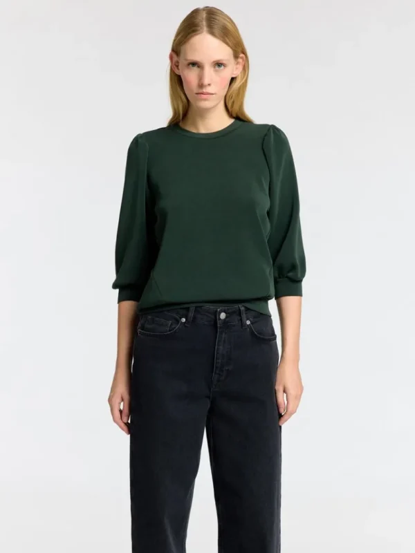 Toppe Og Bluser>SELECTED PUFÆRME SWEATSHIRT Green