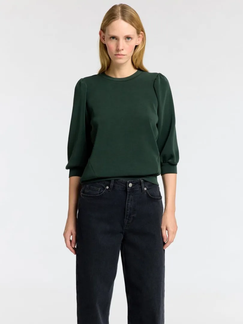 pufrme_sweatshirt_0-1.webp Toppe Og Bluser>SELECTED PUFÆRME SWEATSHIRT Green
