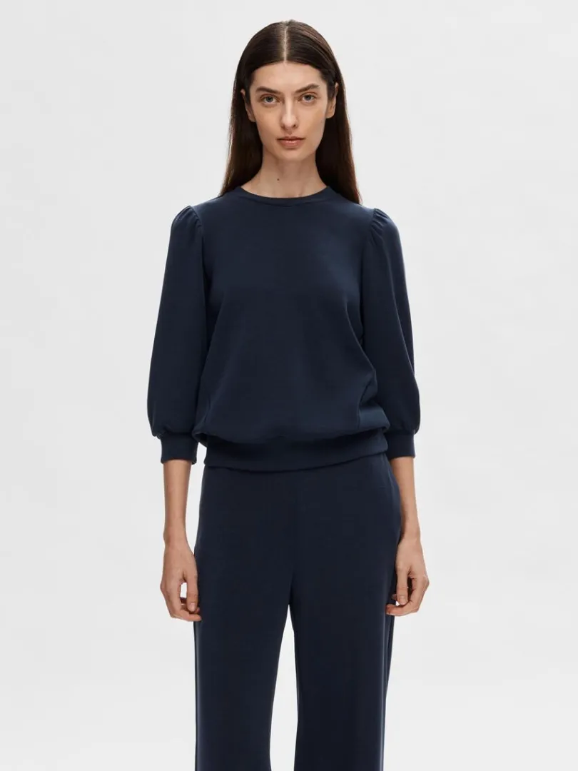 pufrme_sweatshirt_0.webp Toppe Og Bluser>SELECTED PUFÆRME SWEATSHIRT Blue