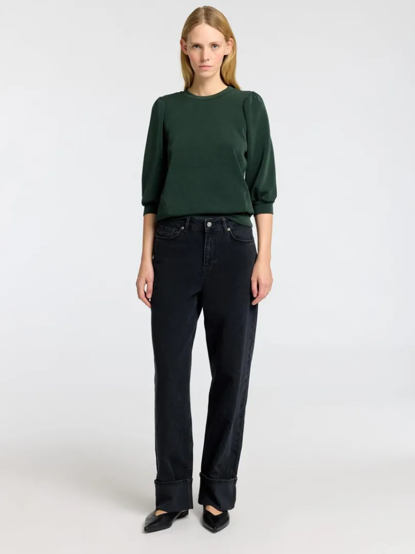pufrme_sweatshirt_1-1.webp Toppe Og Bluser>SELECTED PUFÆRME SWEATSHIRT Green