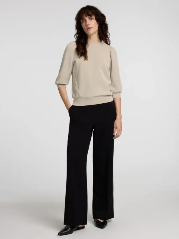 Toppe Og Bluser>SELECTED PUFÆRME SWEATSHIRT Beige