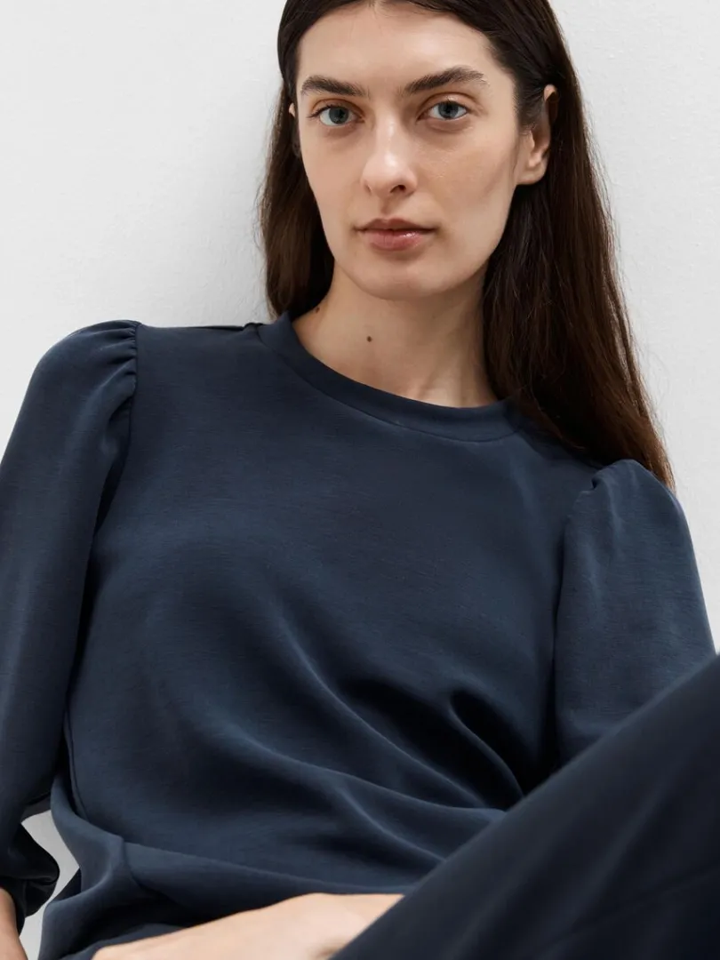 pufrme_sweatshirt_2.webp Toppe Og Bluser>SELECTED PUFÆRME SWEATSHIRT Blue
