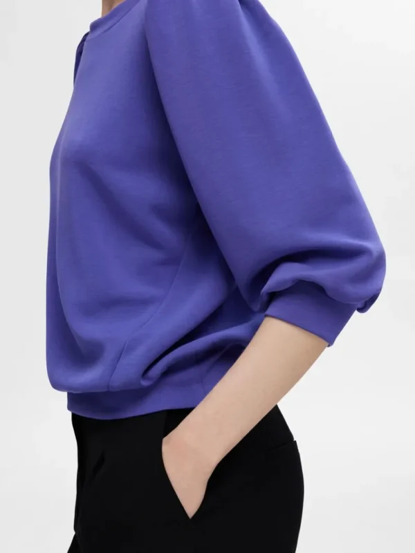 Toppe Og Bluser>SELECTED PUFÆRME SWEATSHIRT Purple
