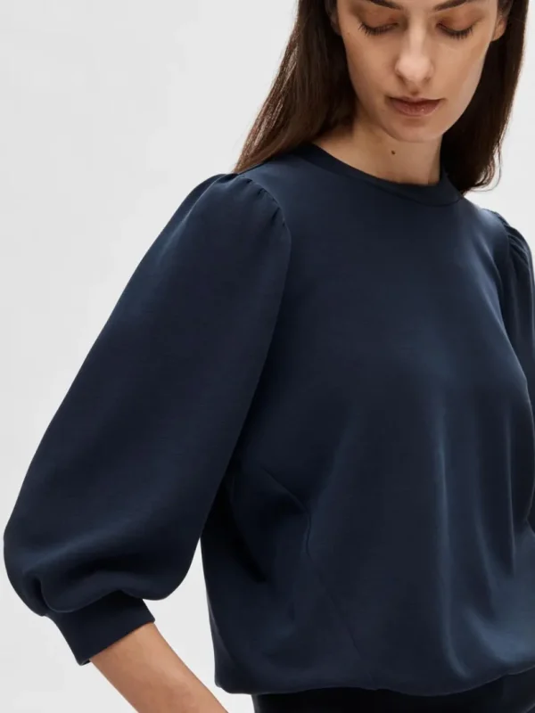 Toppe Og Bluser>SELECTED PUFÆRME SWEATSHIRT Blue