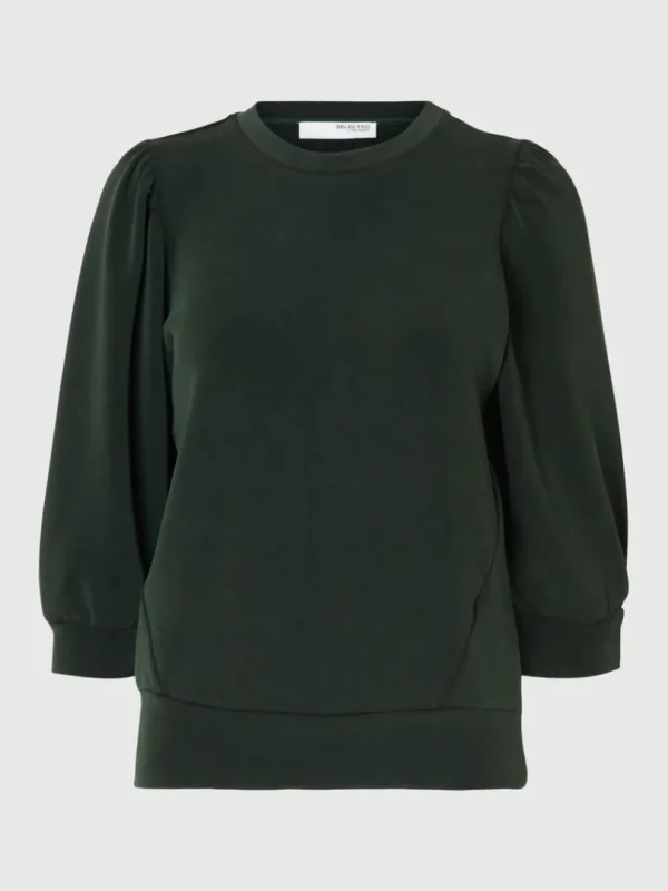 Toppe Og Bluser>SELECTED PUFÆRME SWEATSHIRT Green
