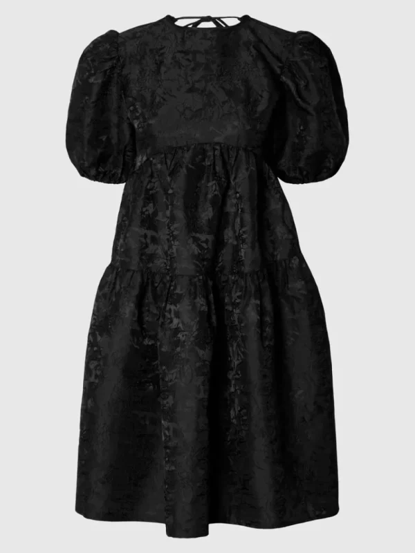 Kjoler>SELECTED PUFÆRMER MIDIKJOLE Black