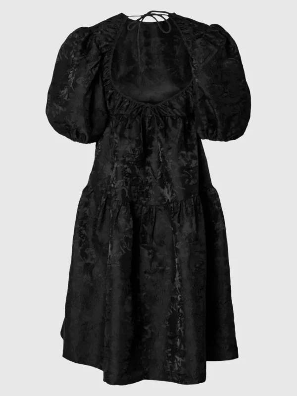 Kjoler>SELECTED PUFÆRMER MIDIKJOLE Black