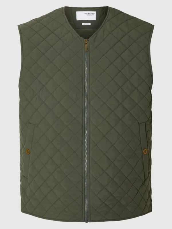 Overtøj>SELECTED QUILTET DYNEVEST Green