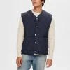 Overtøj>SELECTED QUILTET VEST Blue