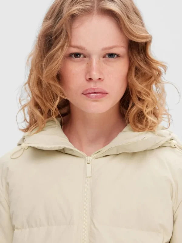 Overtøj>SELECTED RE:DOWN® PUFFERJAKKE Beige