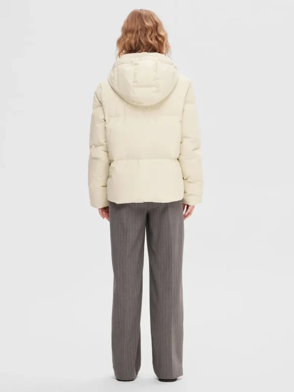 Overtøj>SELECTED RE:DOWN® PUFFERJAKKE Beige