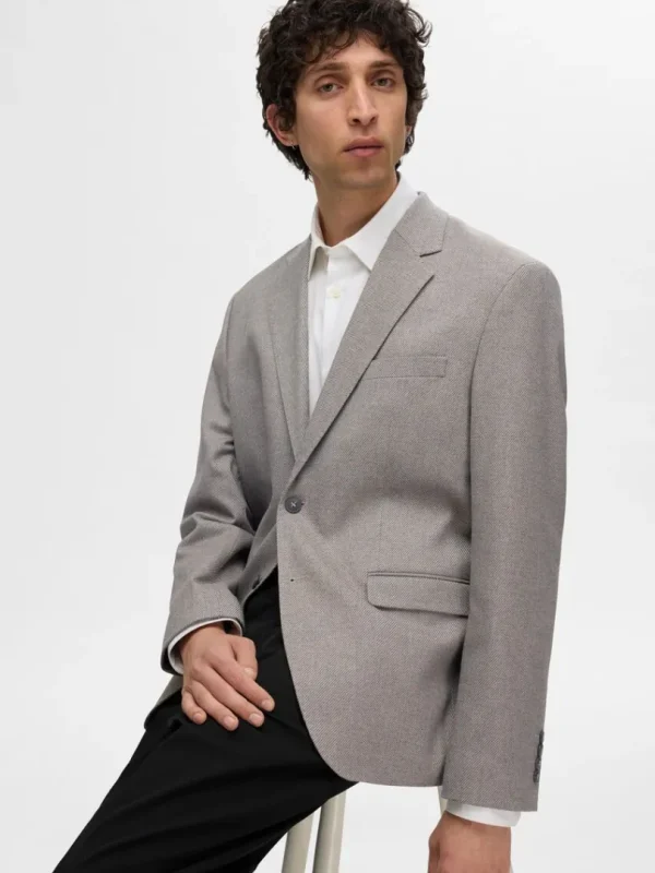 Jakkesæt & Blazers>SELECTED REGULAR FIT BLAZER Beige