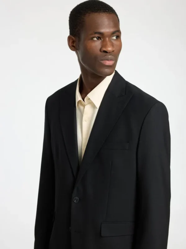Jakkesæt & Blazers>SELECTED REGULAR FIT ENKELTRADET BLAZER Black