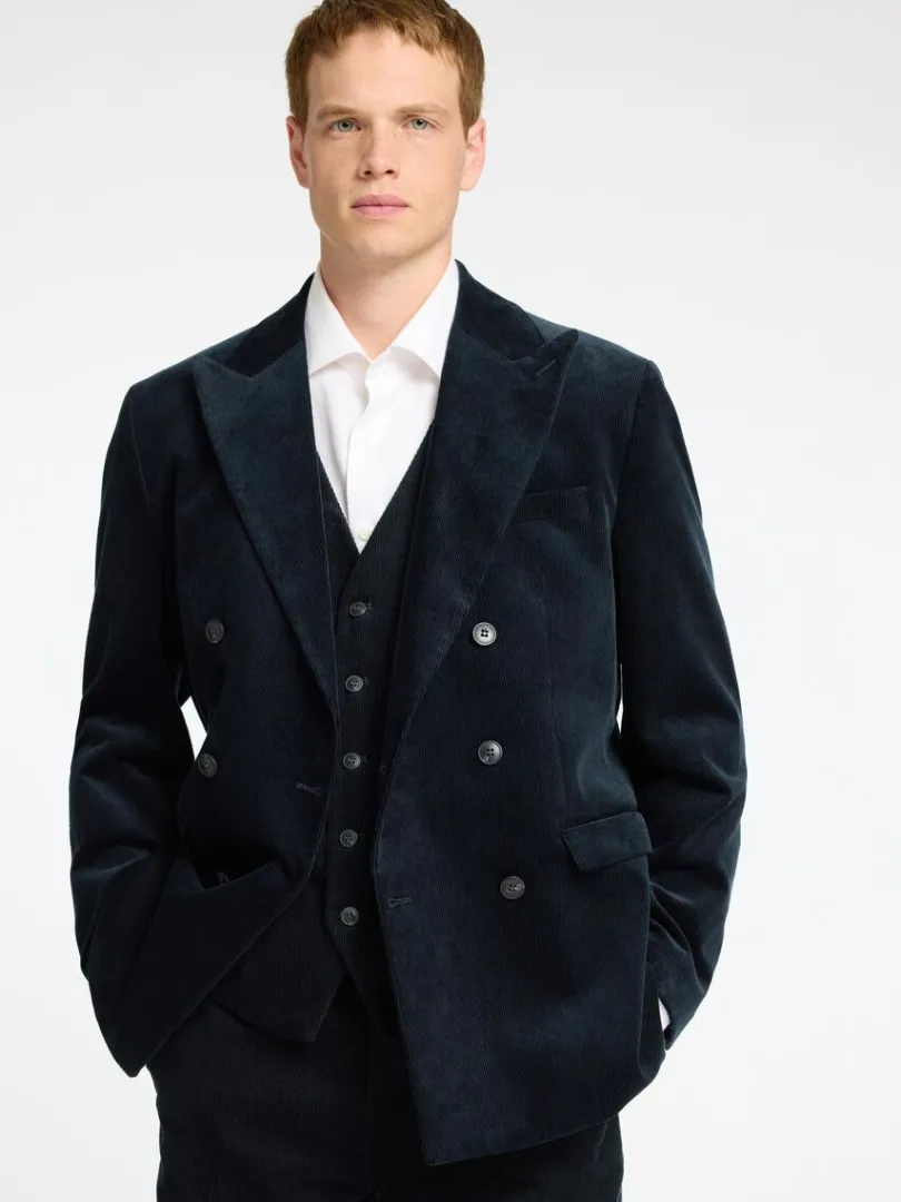 regular_fit_fljl_vest_2.webp Jakkesæt & Blazers>SELECTED REGULAR FIT FLØJL VEST Blue