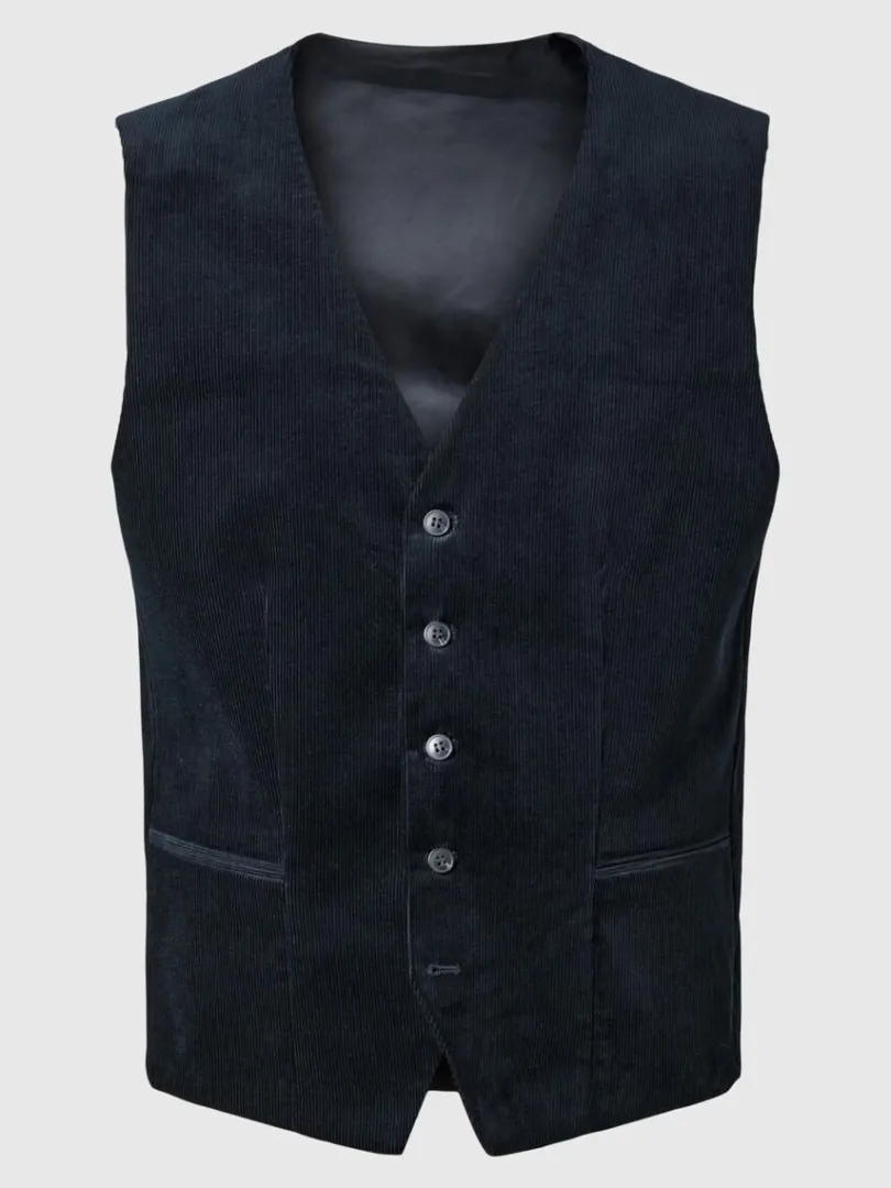 regular_fit_fljl_vest_4.webp Jakkesæt & Blazers>SELECTED REGULAR FIT FLØJL VEST Blue