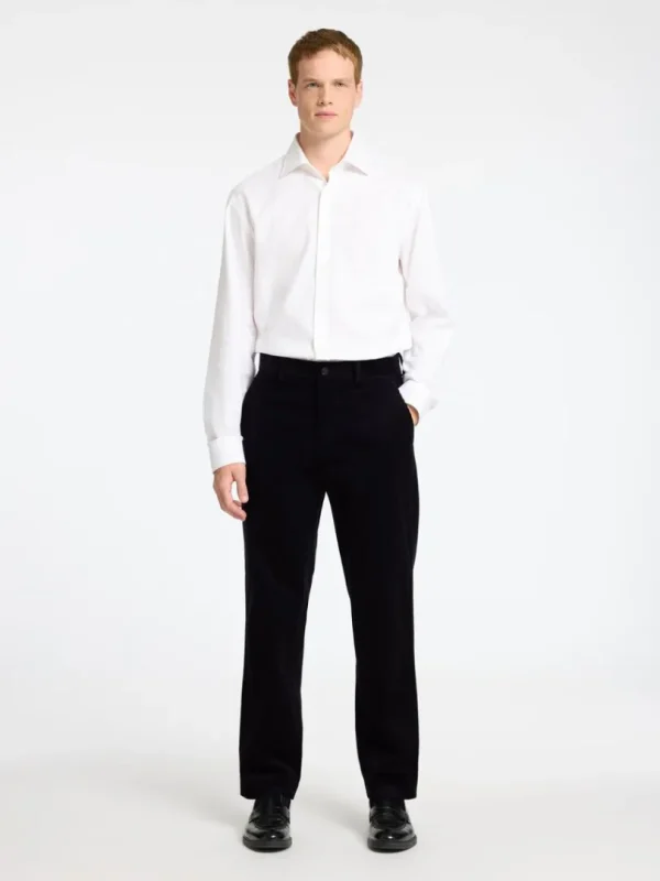 Bukser | Jakkesæt & Blazers>SELECTED REGULAR FIT FLØJLSBUKSER Black