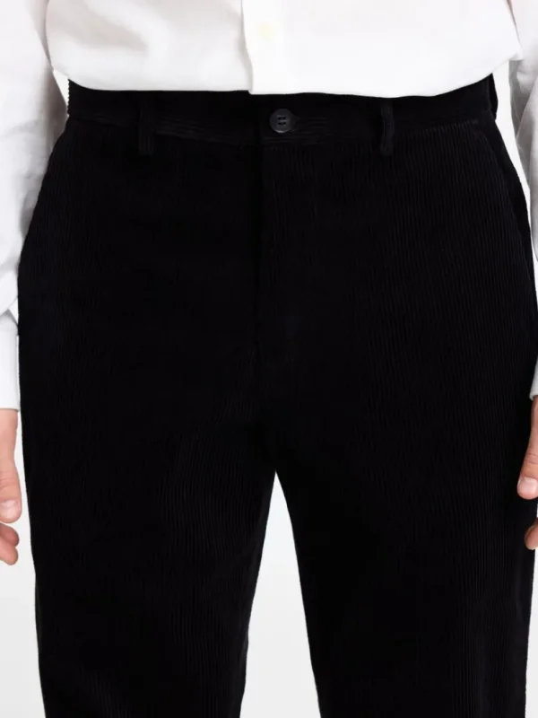 Bukser | Jakkesæt & Blazers>SELECTED REGULAR FIT FLØJLSBUKSER Black