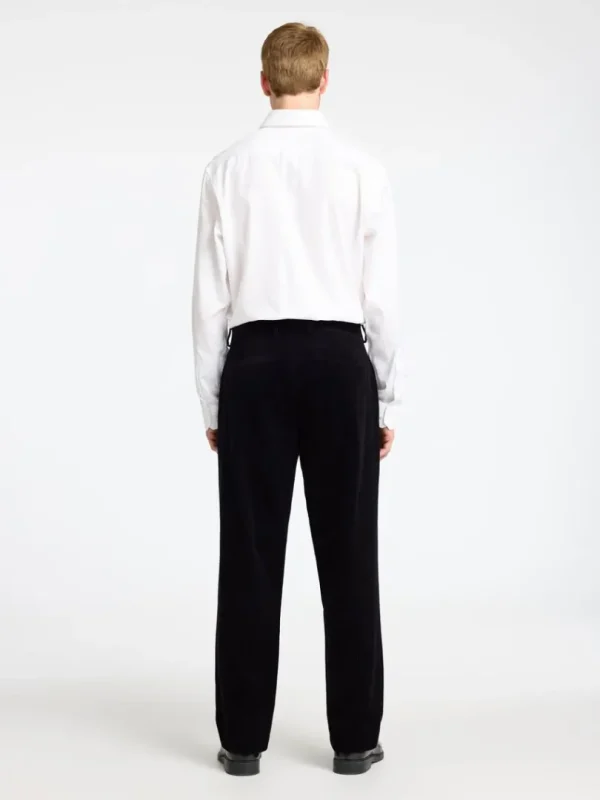 Bukser | Jakkesæt & Blazers>SELECTED REGULAR FIT FLØJLSBUKSER Black