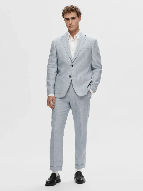 Jakkesæt & Blazers>SELECTED REGULAR PASFORM ENKELTRADET BLAZER Blue