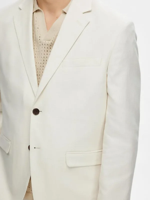 Jakkesæt & Blazers>SELECTED REGULAR PASFORM ENKELTRADET BLAZER White
