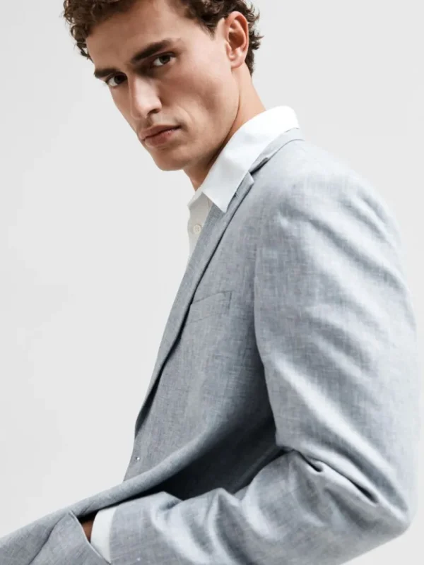 Jakkesæt & Blazers>SELECTED REGULAR PASFORM ENKELTRADET BLAZER Blue