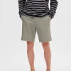 Shorts>SELECTED REGULAR PASFORM SHORTS Green