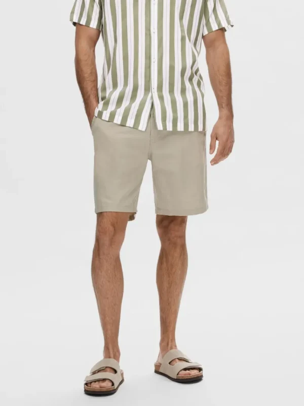 Shorts>SELECTED REGULAR PASFORM SHORTS Beige