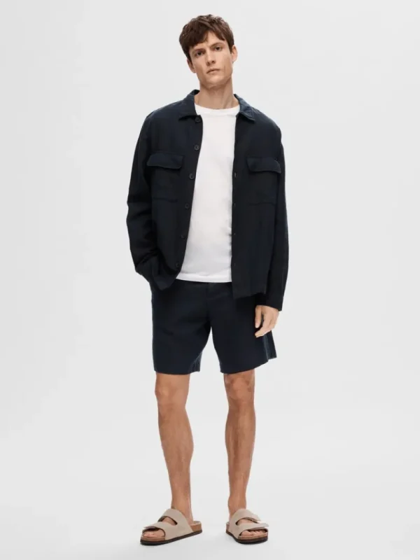 Shorts>SELECTED REGULAR PASFORM SHORTS Blue